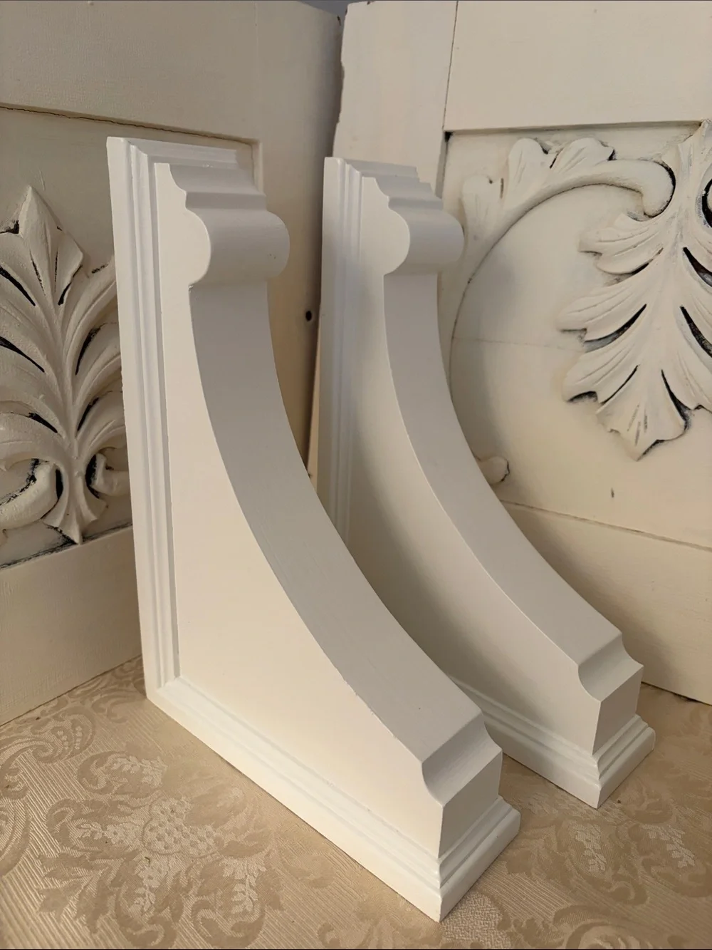 Classic White Decorative Wall Corbels - Unbranded